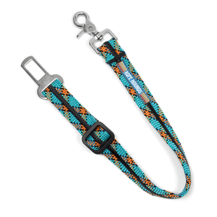 Dog Seat Belt - Blues/Greens