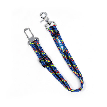 Dog Seat Belt - Blues/Greens