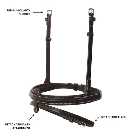 Replacement Noseband of ExionPro Detachable Flash New Thin Raised Bridle & Reins