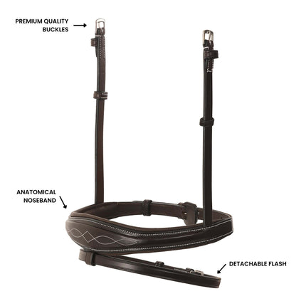 Replacement Noseband of ExionPro Fancy Stitched Raised Anatomical Bridle