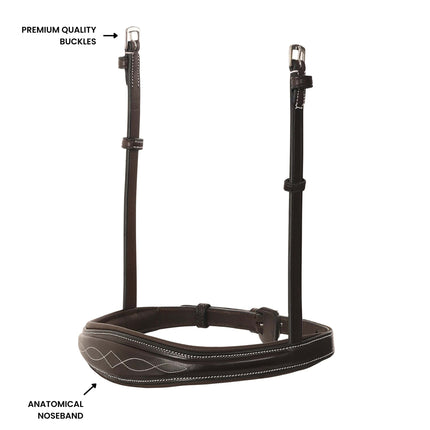 Replacement Noseband of ExionPro Fancy Stitched Raised Anatomical Bridle without Flash