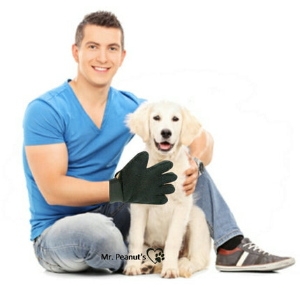 Mr. Peanut's 2 Pak HanD 259 Silicone Pins Pet Grooming Gloves