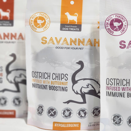 3-Pack Immune-Boosting Ostrich Dog Treat Box