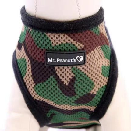 Mr. Peanut's PupTrek Harness and Leash Set,  Small Dog/Cat Soft Mesh Step In Harness Vest