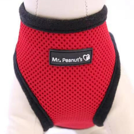 Mr. Peanut's PupTrek Harness and Leash Set,  Small Dog/Cat Soft Mesh Step In Harness Vest