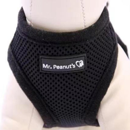 Mr. Peanut's PupTrek Harness and Leash Set,  Small Dog/Cat Soft Mesh Step In Harness Vest