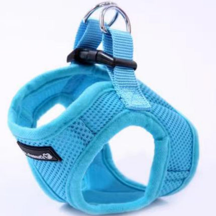 Mr. Peanut's PupTrek Harness and Leash Set,  Small Dog/Cat Soft Mesh Step In Harness Vest