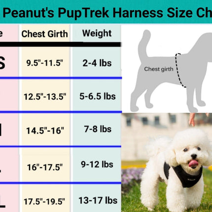 Mr. Peanut's PupTrek Harness and Leash Set,  Small Dog/Cat Soft Mesh Step In Harness Vest