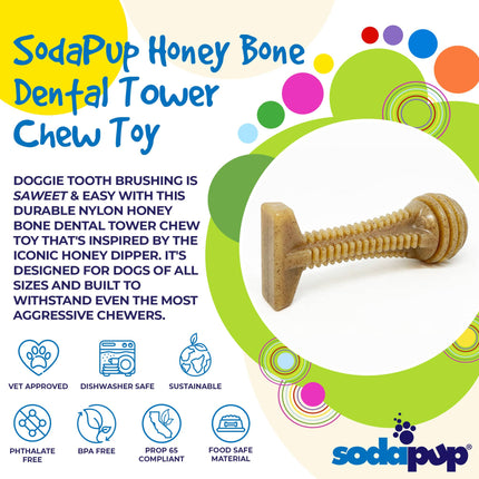 Honey Bone  Dental Tower eChew Ultra Durable Nylon Dog Chew Toy - original