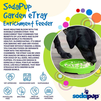 Garden Design eTray Enrichment Shallow Slow Feeder Dog Bowl