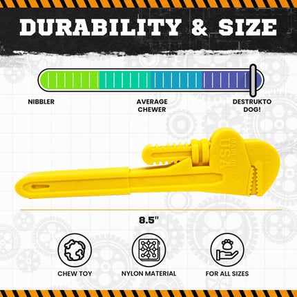 ID Pipe Wrench  Ultra Durable Nylon Dog Chew Toy