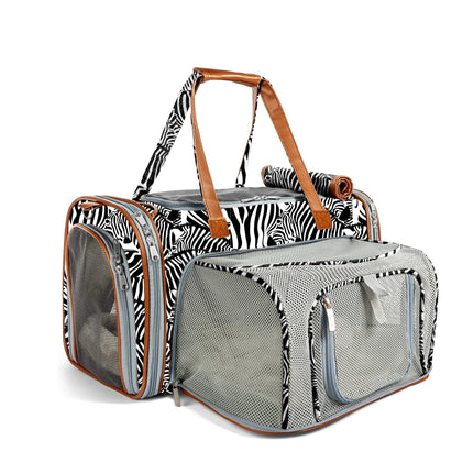 Mr. Peanut's Gold Series Standard Size Airline Compliant Expandable Pet Carrier - Prints Edition