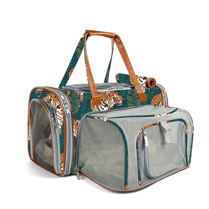 Mr. Peanut's Gold Series Standard Size Airline Compliant Expandable Pet Carrier - Prints Edition