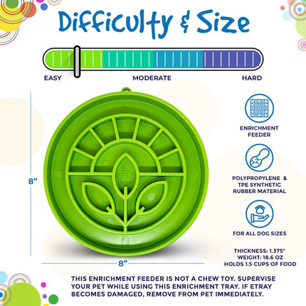 Garden Design eTray Enrichment Shallow Slow Feeder Dog Bowl