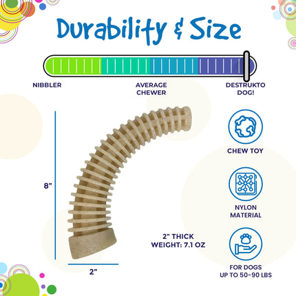 Honey Bone Dental Antler  eChew Ultra Durable Nylon Dog Chew Toy - XL