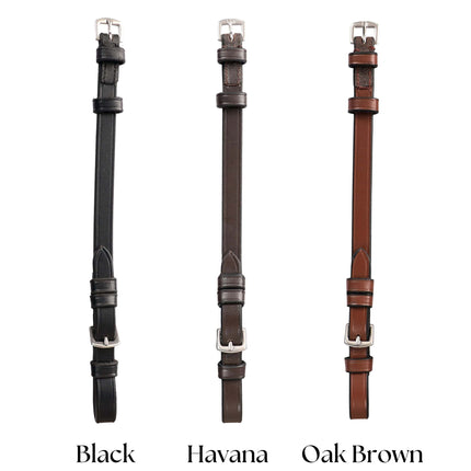 ExionPro Bridle Cheek Pieces With Buckle Fastening - Matching Stitching
