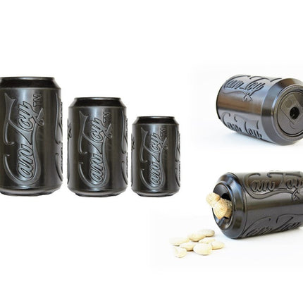 SP Magnum Can Toy eDispenser Ultra Durable Rubber Chew Toy & Treat Dispenser - Black