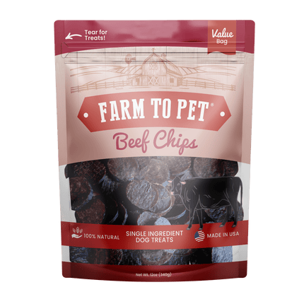 Beef Chips Dog Treats | Single-ingredient Healthy Treats for Dogs