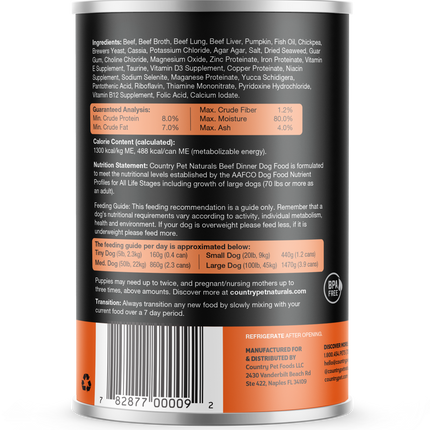 Beef Dog Food 13oz Cans - Tray of 9 Cans