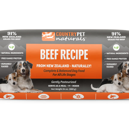 Beef Dog Food 1.5lb Frozen Roll - Tasting Pack Single Roll