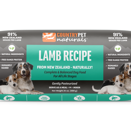 Lamb Dog Food 1.5lb Frozen Rolls - Case of 8