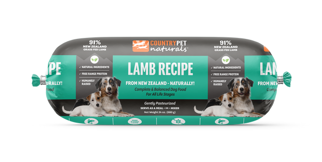 Lamb Dog Food 1.5lb Frozen Rolls - Case of 8