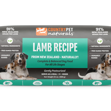 Lamb Dog Food 1.5lb Frozen Roll-Tasting Pack Single Roll