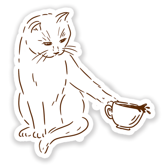 Mug Drop Sticker