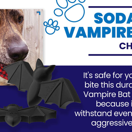Vampire Bat Ultra Durable Nylon Dog Chew Toy for Aggressive Chewers- Black