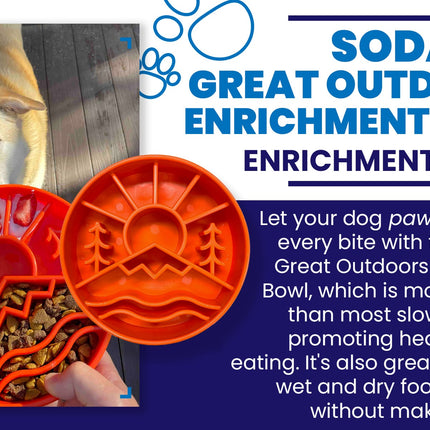 Great Outdoors Design eBowl Enrichment Slow Feeder Bowl for Dogs