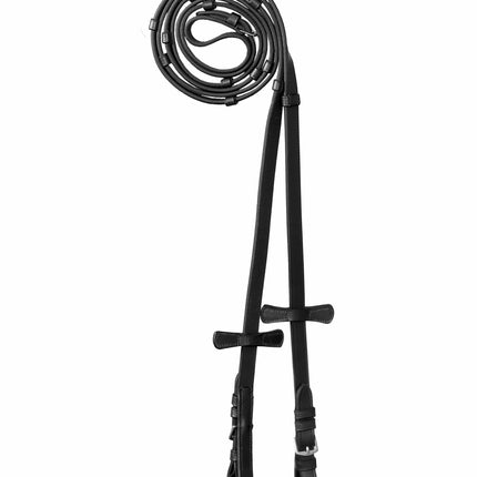 ExionPro Leather Reins with Seven Hand Stoppers