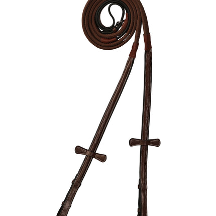 ExionPro Rubber Reins with Fancy Stitching