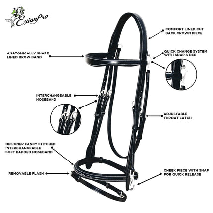 Replacement Noseband of ExionPro Quick Release Working Bridle