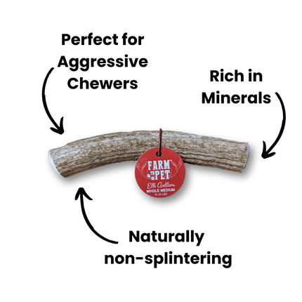 Split Elk Antlers for Dogs | Organic Antler Dog Chews