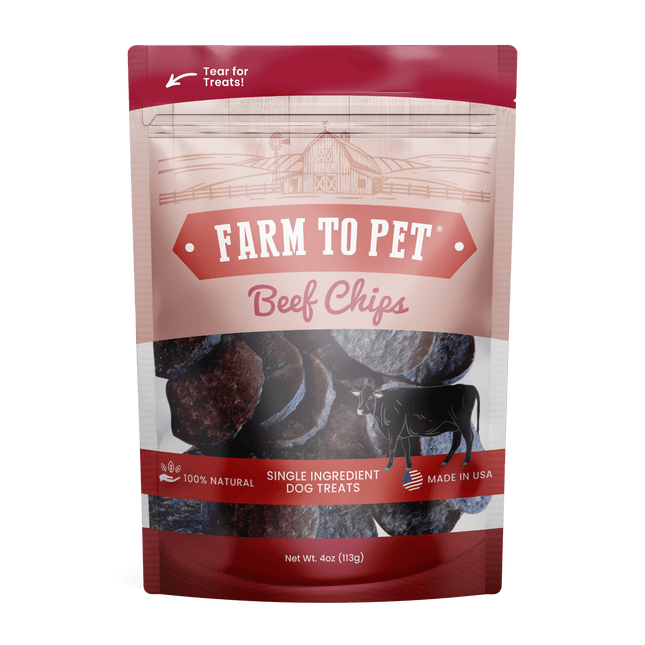 Beef Chips Dog Treats | Single-ingredient Healthy Treats for Dogs
