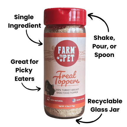Treat Topper Turkey Dog Food Topper | Healthy Meal Supplement for Dogs