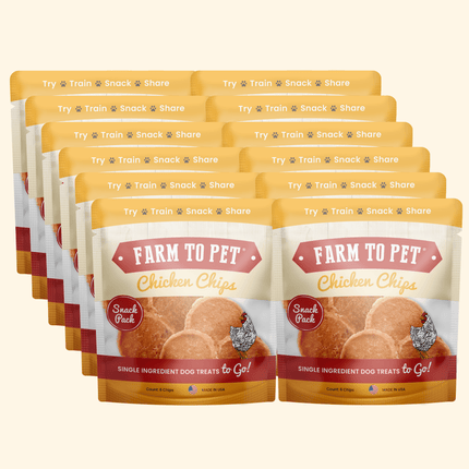 Chicken Chips Snack Pack Bundles | Dog Party Favors and Training Treats