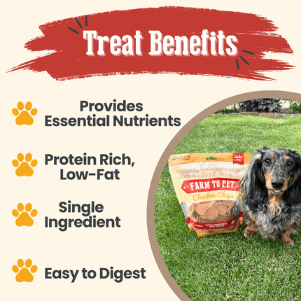 Chicken Chips for Dogs | All-natural Single-ingredient Dog Treats