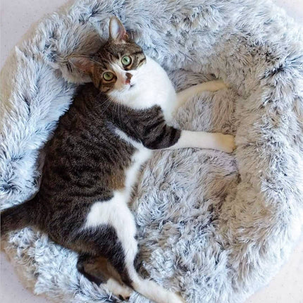 Mr. Peanut's 28" OrthoPlush® Pet Bed - Snowflake White Two Tone