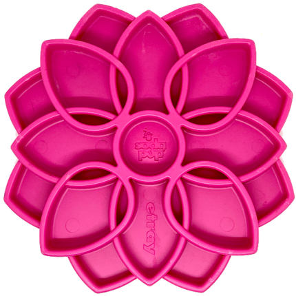 Mandala Design eTray Enrichment Shallow Slow Feeder Dog Bowl