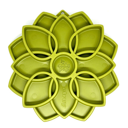 Mandala Design eTray Enrichment Shallow Slow Feeder Dog Bowl