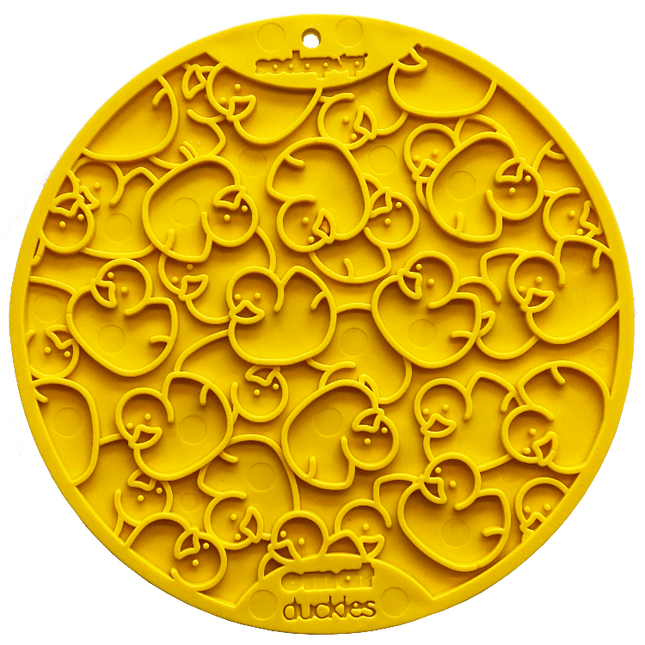 Duckies Design eMat Enrichment Lick Mat With Suction Cups