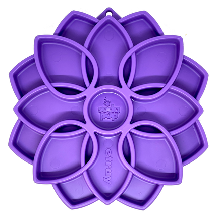 Mandala Design eTray Enrichment Shallow Slow Feeder Dog Bowl