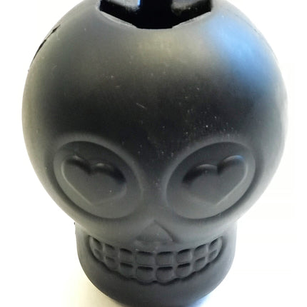 Magnum Sugar Skull eDispenser Ultra-Durable Chew Toy & Treat Dispenser - Black
