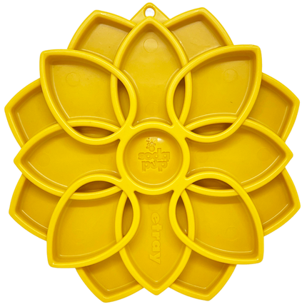 Mandala Design eTray Enrichment Shallow Slow Feeder Dog Bowl