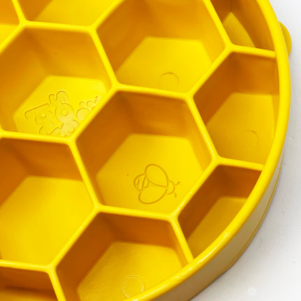 Honeycomb Design eBowl Enrichment Slow Feeder Bowl for Dogs