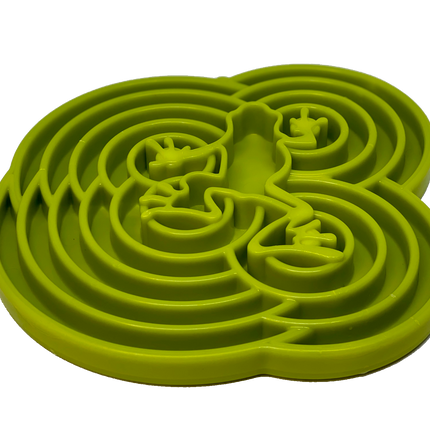 Water Frog Design eTray Enrichment Shallow Slow Feeder Dog Bowl