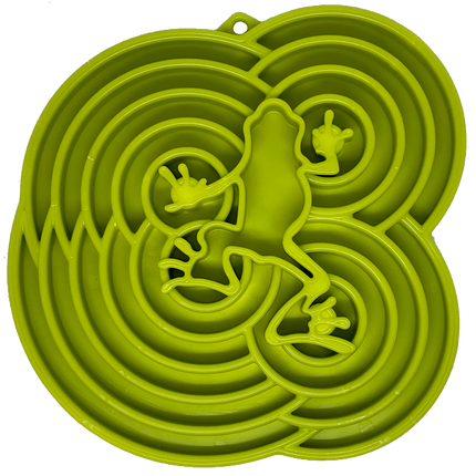 Water Frog Design eTray Enrichment Shallow Slow Feeder Dog Bowl