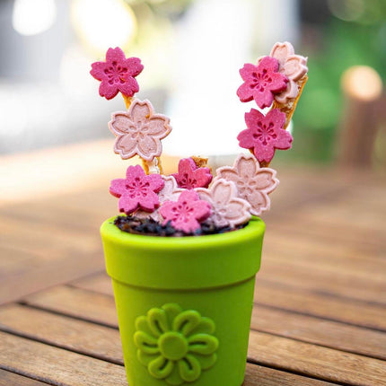 Large Flower Pot Durable PUP-X Rubber eCup Treat Dispenser & Enrichment Toy