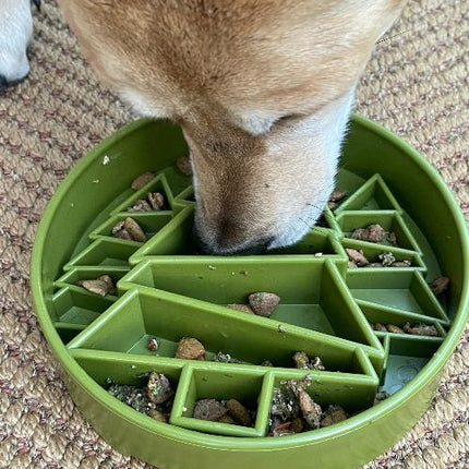 Pine Tree Design eBowl Enrichment Slow Feeder Bowl for Dogs